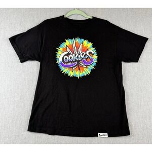 Cookies SF 3D Color Spectrum Black T Shirt Size Medium 100% Authentic Cotton